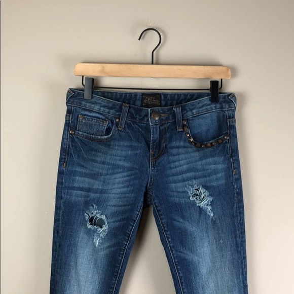 Rerock for Express Distressed Skinny Jeans (2) - Picture 2 of 8